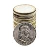 Image 1 : Roll of (20) Brilliant Uncirculated 1963 Franklin Half Dollar Coins