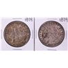 Lot of (2) 1879 $1 Morgan Silver Dollar Coins