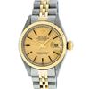 Rolex Ladies Two Tone Champagne Index Oyster Perpetual Datejust Wristwatch