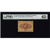 1862 First Issue Five Cents Fractional Currency Note PMG Choice Uncirculated 63EPQ