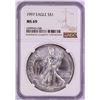 Image 1 : 1997 $1 American Silver Eagle Coin NGC MS69