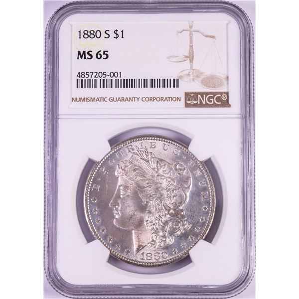 1880-S $1 Morgan Silver Dollar Coin PCGS MS65
