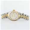 Image 3 : Rolex Ladies Two Tone Factory Silver Tapestry Dial Datejust Wristwatch