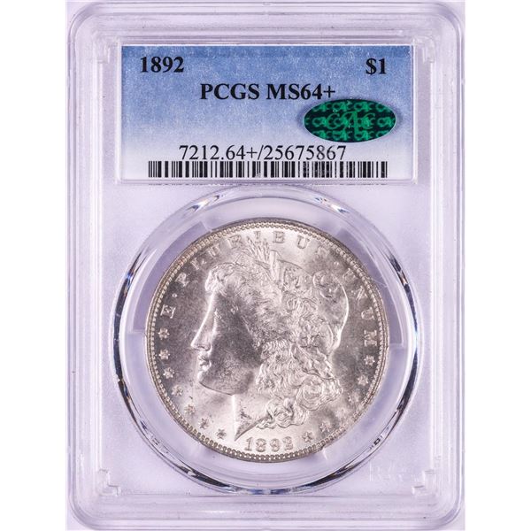 1892 $1 Morgan Silver Dollar Coin PCGS MS64+ CAC