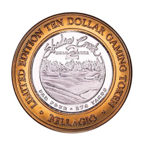 .999 Silver Bellagio Las Vegas, Nevada $10 Casino Limited Edition Gaming Token