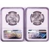 Image 2 : Lot of (2) 1958 Franklin Half Dollar Coins NGC MS64
