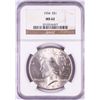 Image 1 : 1934 $1 Peace Silver Dollar Coin NGC MS62