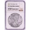 Image 1 : 2017-W $1 Proof American Silver Eagle Coin NGC PF70 Ultra Cameo