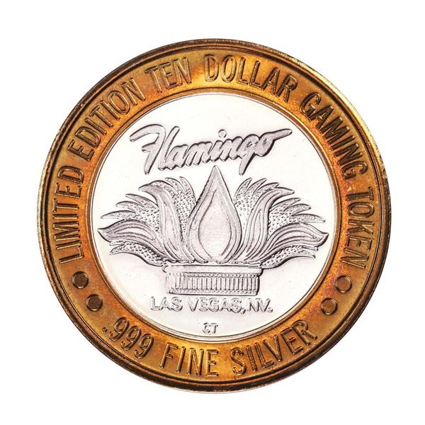 .999 Silver Flamingo Las Vegas, Nevada $10 Casino Limited Edition Gaming Token