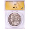 1885 $1 Morgan Silver Dollar Coin ANACS MS61