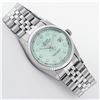 Image 3 : Rolex Mens Stainless Steel Ice Blue Diamond Oyster Perpetual Datejust Wristwatch