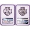Image 2 : Lot of (2) 1958 Franklin Half Dollar Coins NGC MS64