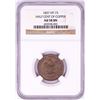 1837 Half Cent of Copper Hard Times Token NGC AU58 BN HT-73