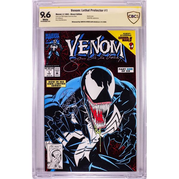 Marvel Comics Venom: Lethal Protector #1 Comic Book CBCS 9.6 White Signed Sam De La Rosa