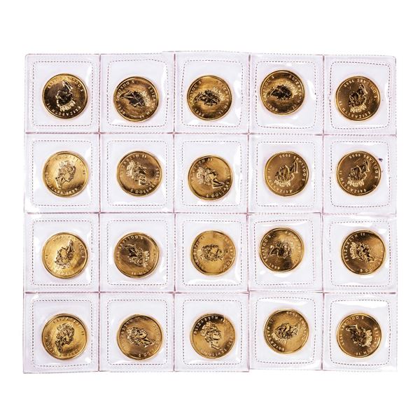 Lot of (20) Sealed 1999 Canadian $5 Maple Leaf Gold Coins