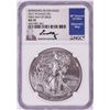 Image 1 : 2017-W $1 Burnished American Silver Eagle Coin NGC MS70 Moy Signature FDOI