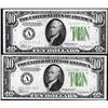 Image 1 : Lot of (2) 1934 & 1934A $10 Federal Reserve Notes Boston