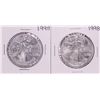 Lot of (2) 1998 $1 American Silver Eagle Coins