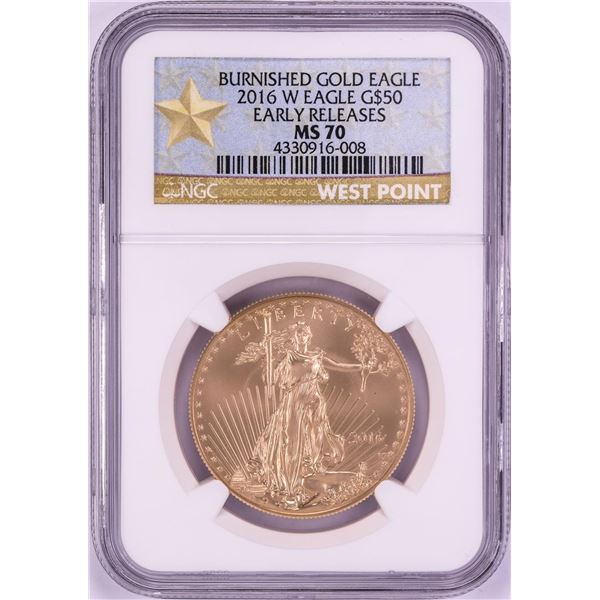 2016-W $50 Burnished American Gold Eagle Coin NGC MS70 Early Releases
