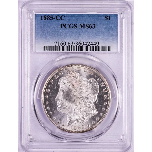 1885-CC $1 Morgan Silver Dollar Coin PCGS MS63