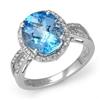 Image 1 : Ring 4.79 ctw Blue Topaz & Diamond 14K Gold Jewelry