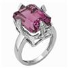 Image 1 : Ring 11.1 ctw Amethyst & Diamond 14K White Gold
