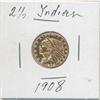 Image 1 : 1908 US$2.5 Quarter Eagle, Indian Head Gold Coin AU