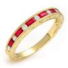Image 1 : Fine Jewelry Ring 0.55 ctw Ruby & Diamond 14K Gold
