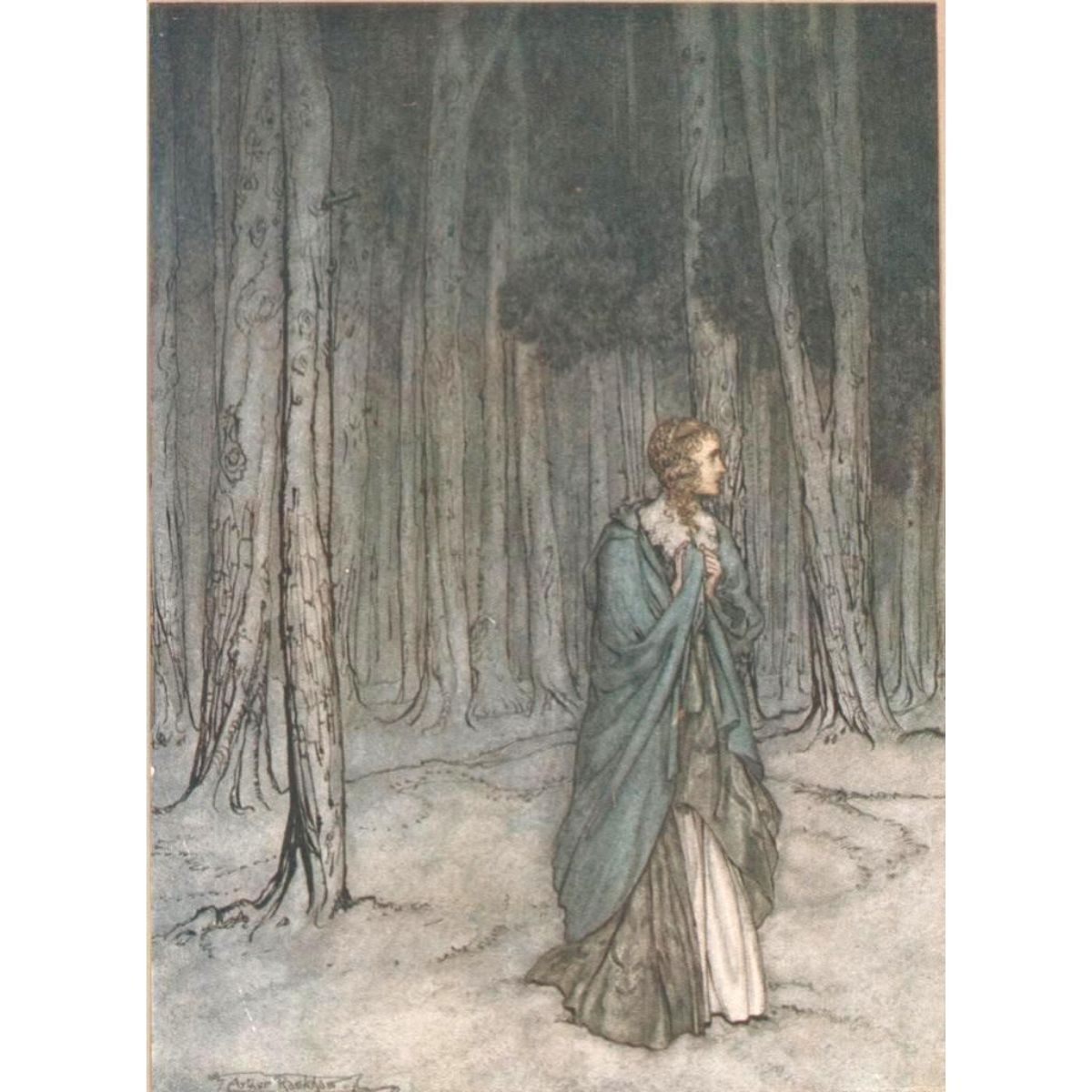 Early 20thc Arthur Rackham, Tipped In Lithograph