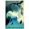 Image 1 : Eyvind Earle (1916-2000), "Ocean Splash" Limited Edition Serigraph on Paper; Numbered & Hand Signed;