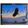 Image 1 : Ferjo, "Eagle Soaring" Original Painting on Canvas, Hand Signed with Letter of Authenticity.