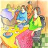 Image 2 : Itzchak Tarkay (1935-2012), Original Mixed Media Watercolor, Hand Signed with Letter of Authenticity