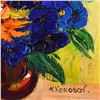 Image 2 : Yana Korobov, "Secret Conversation" Original Acrylic Painting on Canvas, Hand Signed with Letter Aut