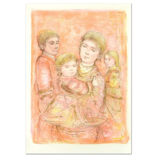 Edna Hibel (1917-2014), "Portrait of a Family" Limited Edition Lithograph, Numbered and Hand Signed 