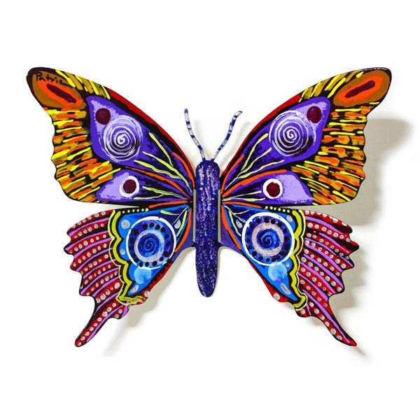 Patricia Govezensky- Original Painting on Cutout Steel "Butterfly CLXXXIII"