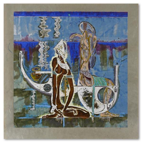 Lu Hong, "Rhyme of the Sea" Limited Edition Serigraph on Rice Paper, Numbered and Hand Signed with L