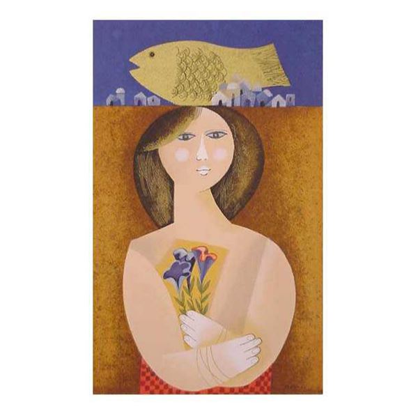 Samy Briss- Original Serigraph "Le Poisson du Bonheur"