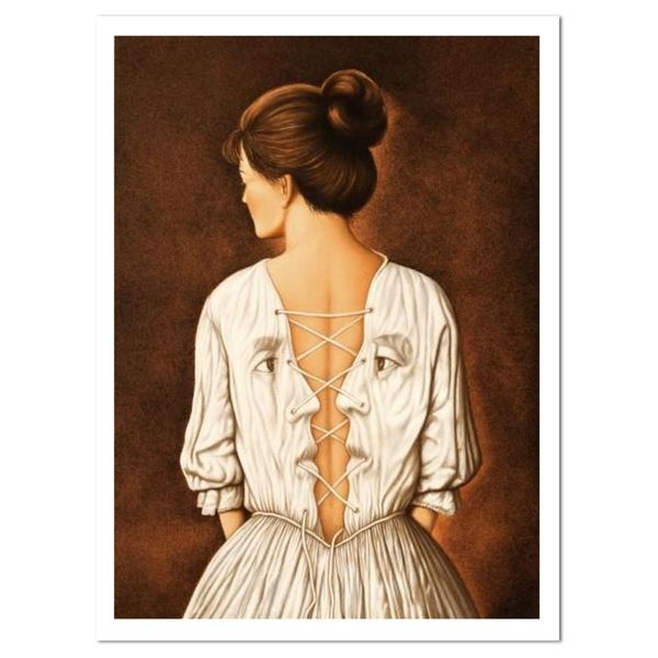 Rafal Olbinski- Hand Pulled Original Lithograph "She Stoops To Folly"