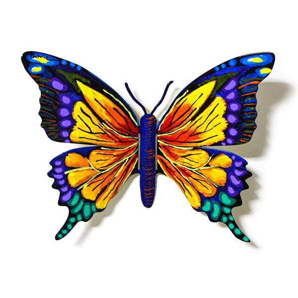 Patricia Govezensky- Original Painting on Cutout Steel "Butterfly CLXXXIV"