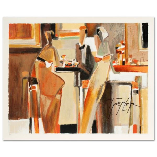 "Bar Scene I" Limited Edition Serigraph by Yuri Tremler, Hand Signed with Certificate of Authenticit