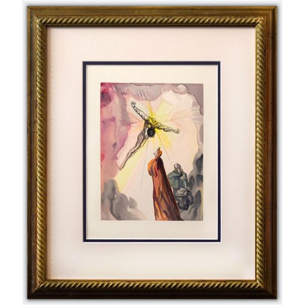 Salvador Dali- Original Color Woodcut on B.F.K. Rives Paper "Paradise 14"