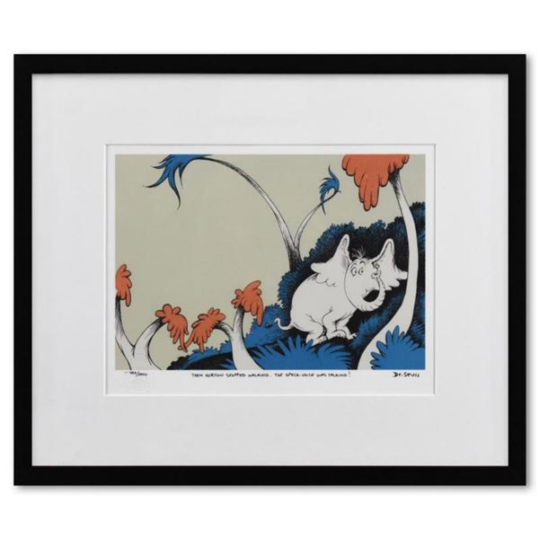Dr Seuss, "Then Horton Stopped Walking" Framed Limited Edition Lithograph, Numbered 483/2500 and Sig