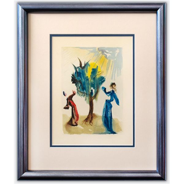 Salvador Dali- Original Color Woodcut on B.F.K. Rives Paper "purgatory 24"