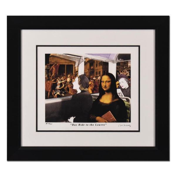 Nelson De La Nuez, "Bus Ride to the Louvre" Framed Limited Edition Artist Proof, Numbered and Hand S