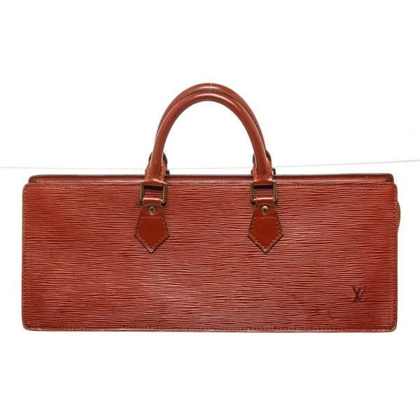 Louis Vuitton Red Epi Leather Sac Triangle Handbag