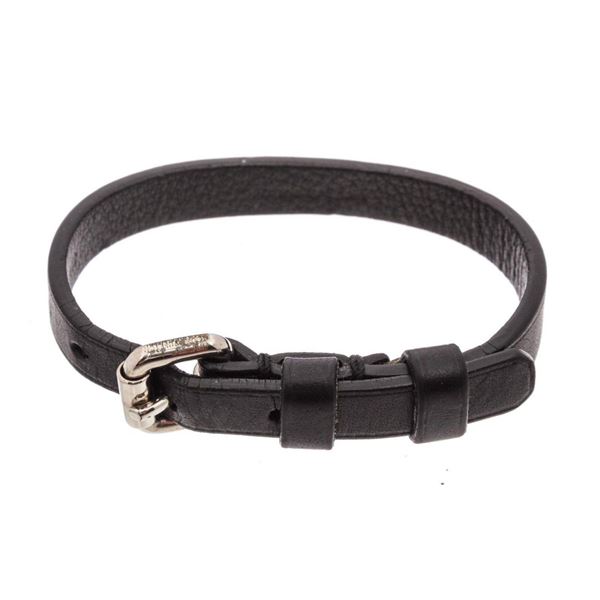 Louis Vuitton Black Leather Bracelet