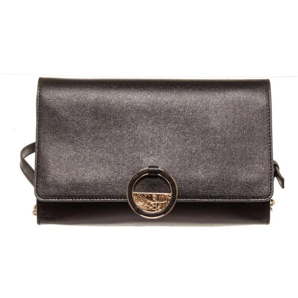 Versace Black Leather Crossbody Bag