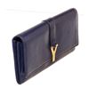 Image 2 : Yves Saint Laurent Purple Leather Flap Wallet