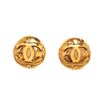 Image 1 : Chanel Gold CC Disc Earrings