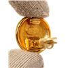 Image 3 : Chanel Gold CC Disc Earrings